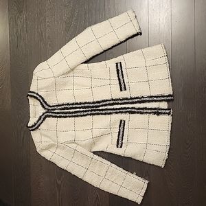 Alice + Olivia Blazer embellished black and white size 4